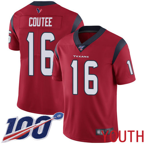 Houston Texans Limited Red Youth Keke Coutee Alternate Jersey NFL Football #16 100th Season Vapor Untouchable->women nfl jersey->Women Jersey